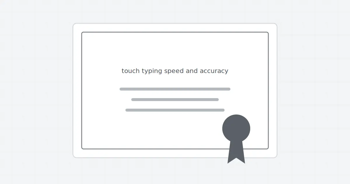 Earning a Ratatype typing certificate illustration